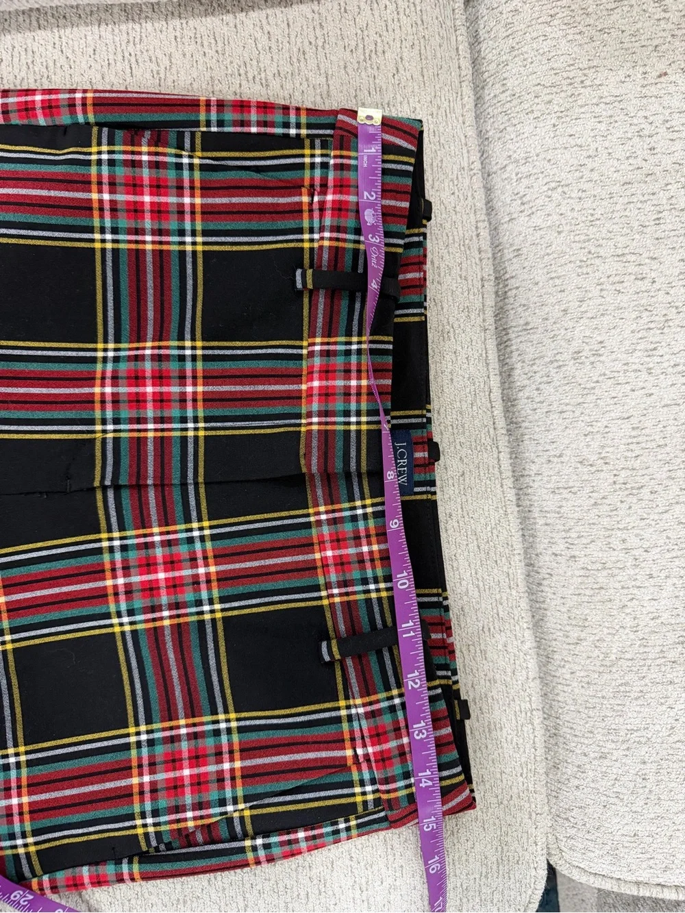 J. Crew Ruby Pants Size 4 Black, Red & Yellow Plaid Pants